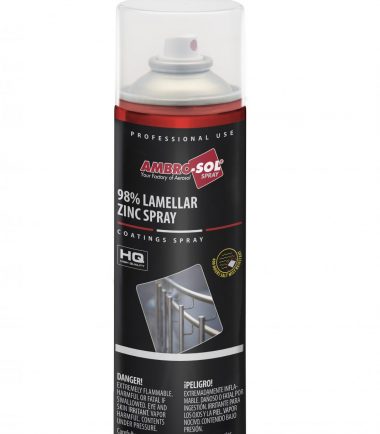 Protect metal surfaces from rust with Ambro-Sol's Lamellar Zinc spray. Ideal for retouching and finishing galvanized parts with a glossy look!